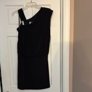Laundry by Design Black One-Shoulder Cocktail Dress